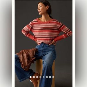 Anthropologie Pilcro Boxy Heritage Pullover NWT